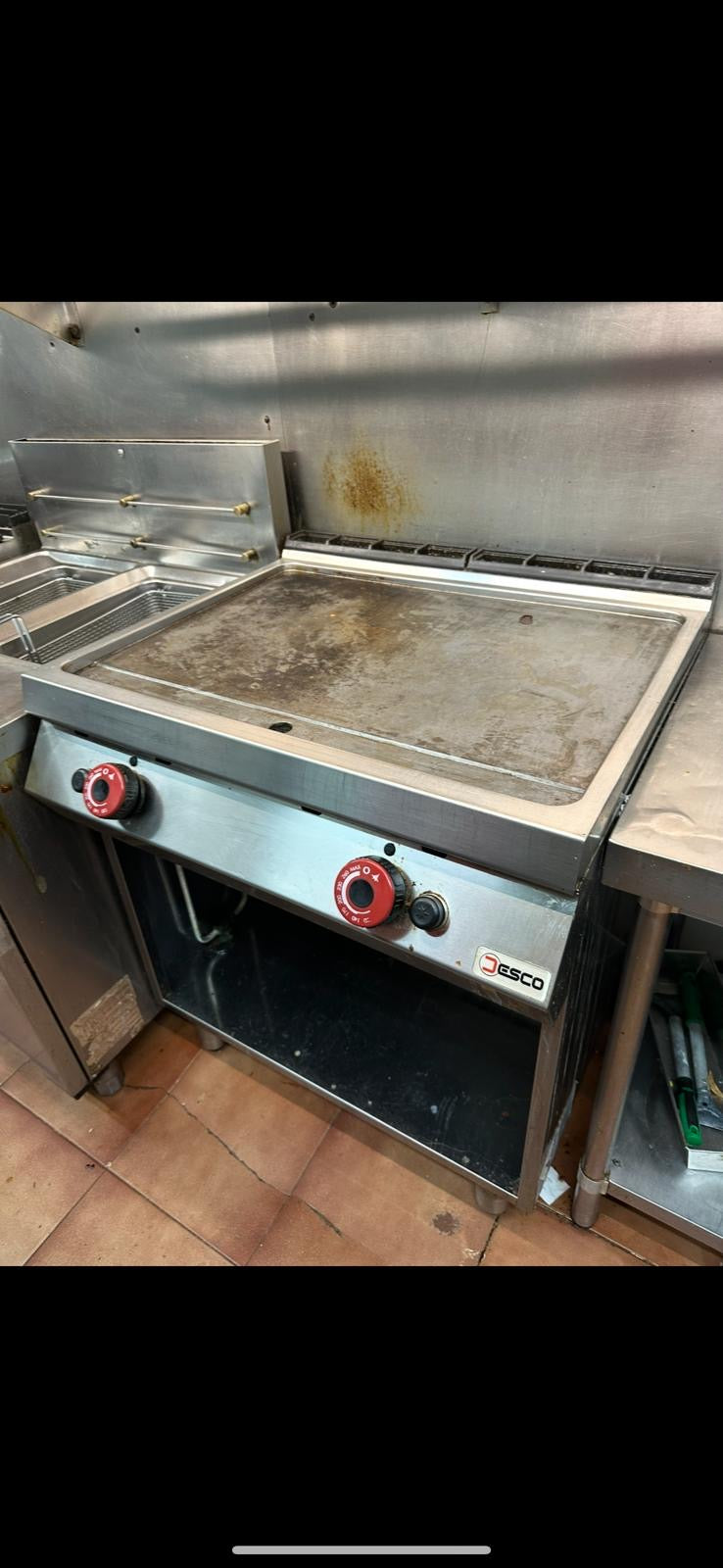 Plancha gas 90x80x85