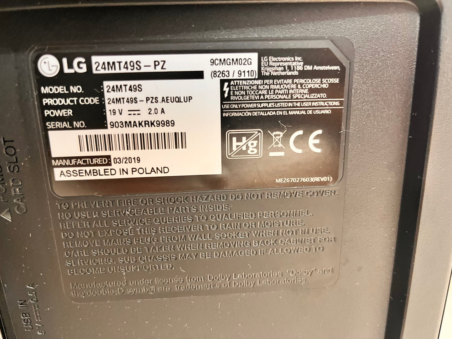 Televisor LG 24 pulgadas