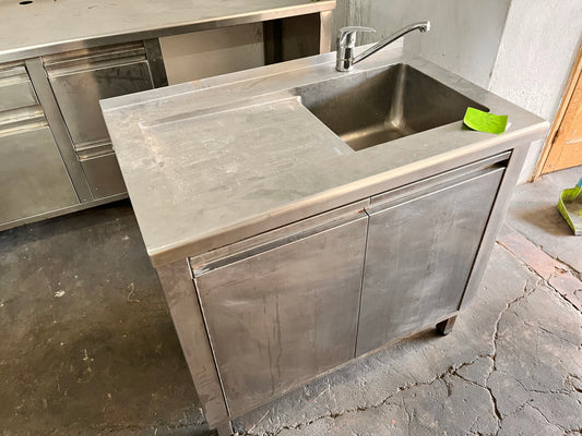 Fregadero inox 90x55x85
