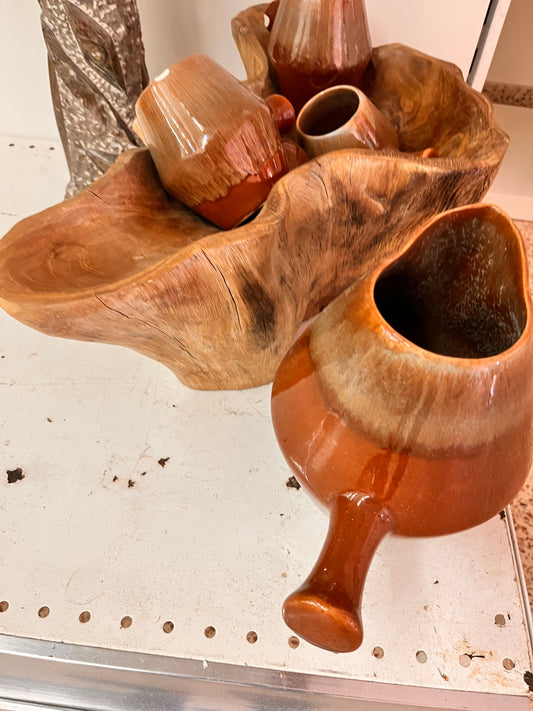 Jarrón y vasos
