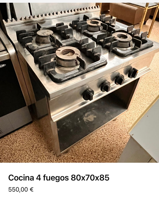 Cocina 4 fuegos 80x70x85